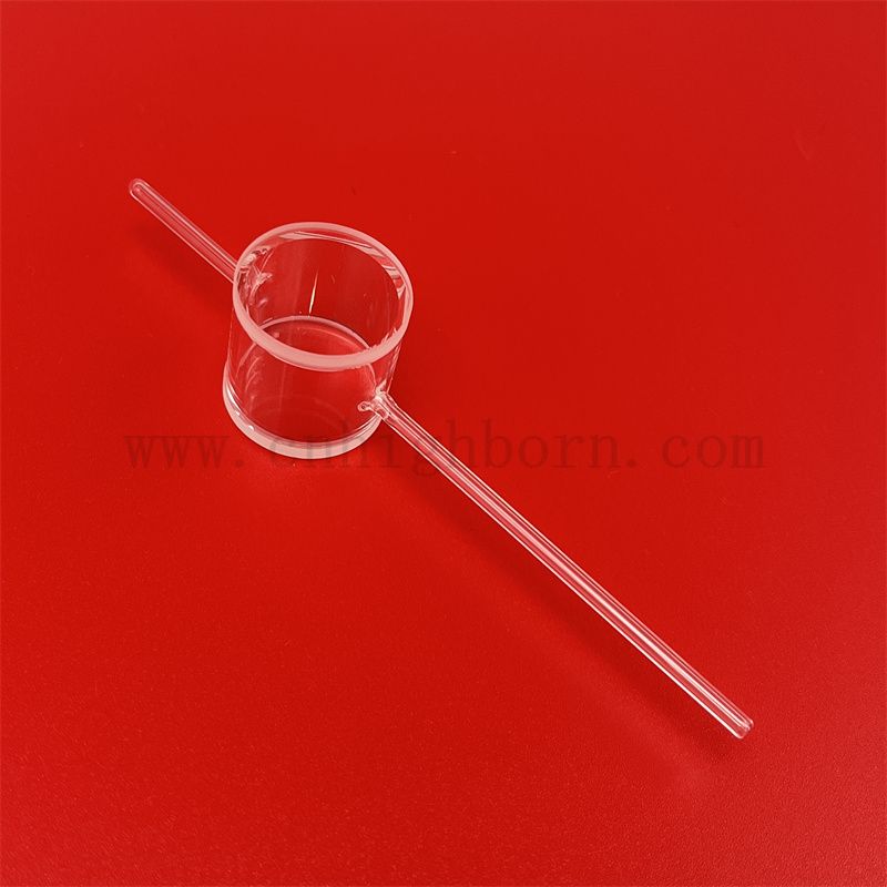 Laboratoryjna kwarcowa szklana komora gazowego kuwetowe cylindryczny przepływ przez komórkę do magnetometru atomowego