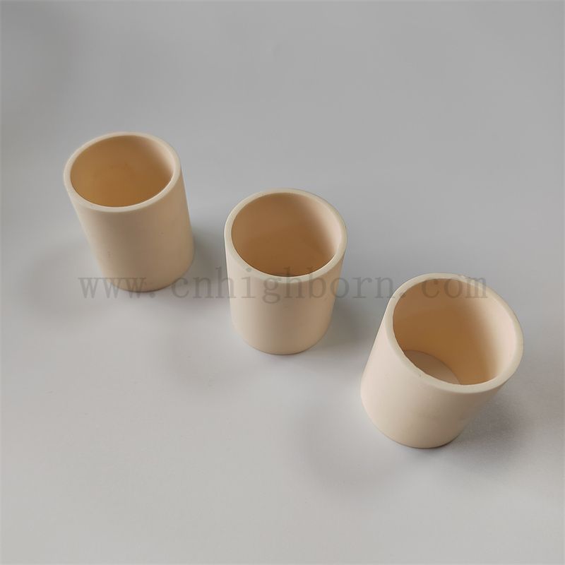  Wysoka temperatura 1700-1750 stopni Przetwarzanie 99% glinu ceramiczny tygla cylindryczny Corundum tygla