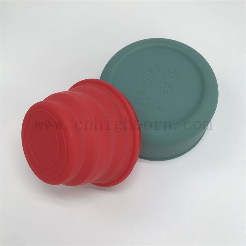 Hurtownia niestandardowa przenośna składana zewnętrzna składana silikonowa gumowa miski dla psów