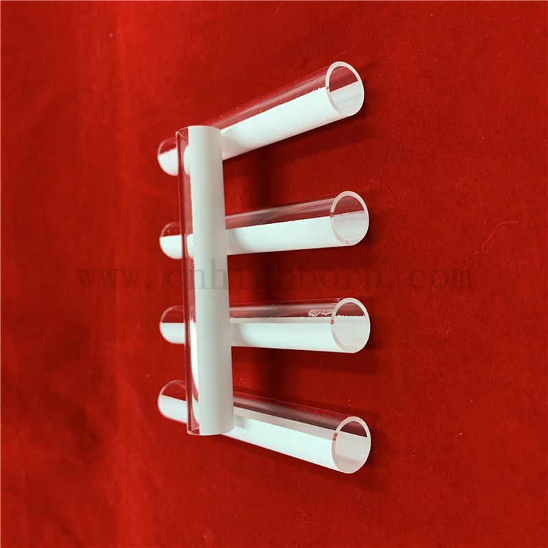 Dostosowana odporność na ciepło na wpół powlekana ceramiczną połączoną krzemionką kwarcową szklaną rurkę