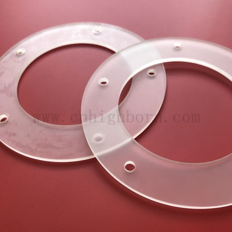 Dostosowany mroźny kwarcowy kołnierz z otworem do ogrzewania 