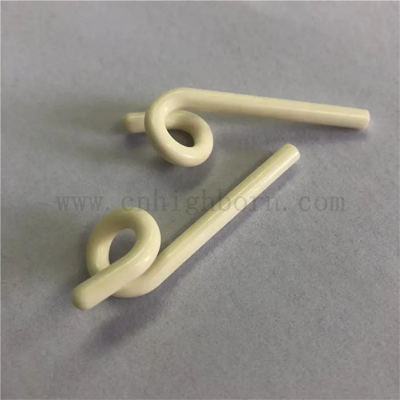 Odporność na zużycie Al2O3 Alumina Ceramiczna Przewodnik po przewodnikach Tekstile Pigtail Tekstile Pigtail