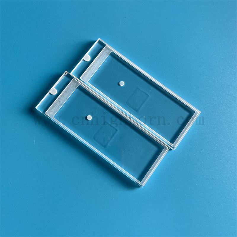 Głębokie przetwarzanie prostokątny przezroczysty kwarcowy panel z nudnym laserem