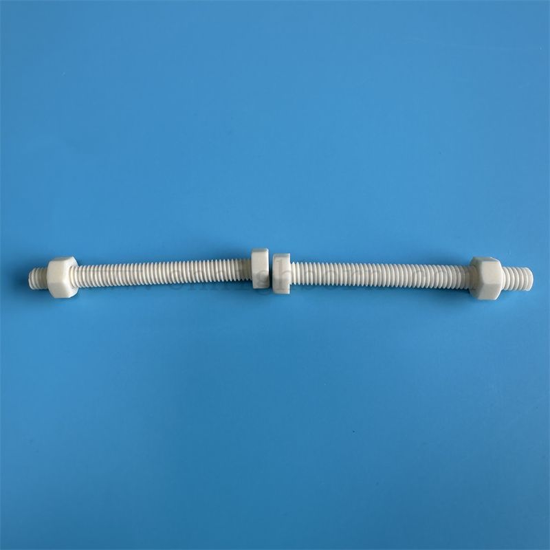 Dostosowany 95% glinu AL2O3 ceramiczna sześciokątna część śrubowa śruba i nakrętka