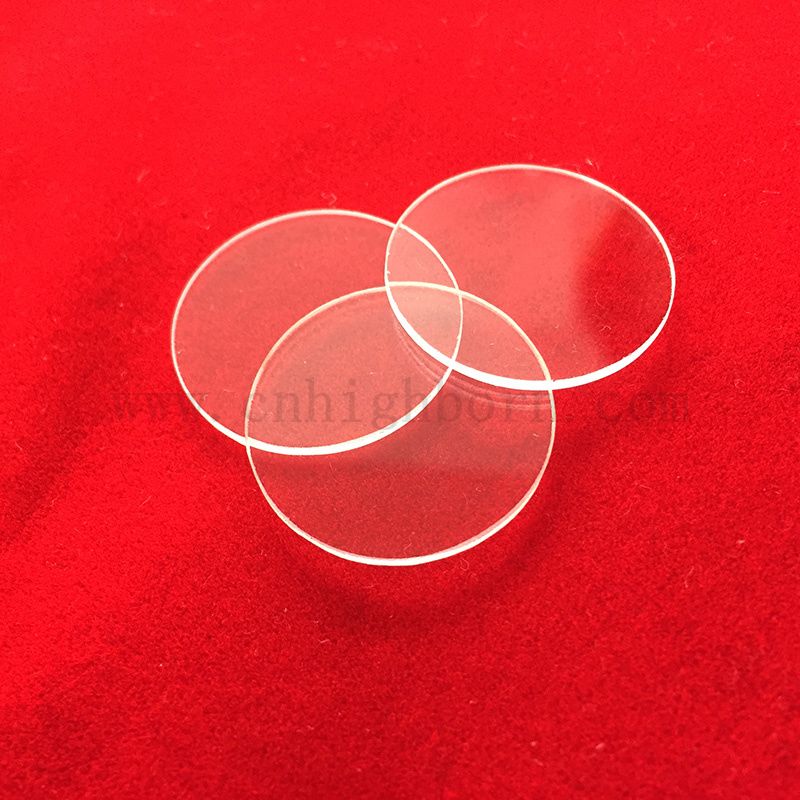 Dostosowany przezroczysty okrągłe odporność na ciepło z połączonym szklanym dyskem krzemionki