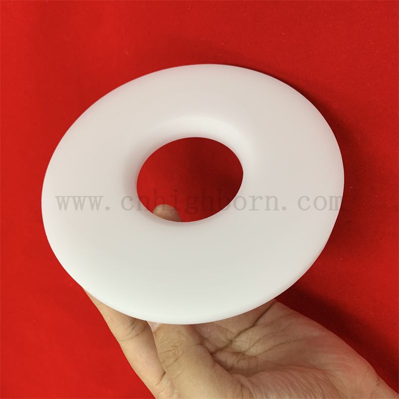 Nieprzezroczysty pierścień krzemionki odporności na korozję Mleczny biały kwarcowy kołnierz szklany