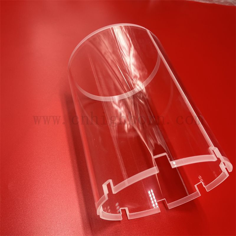 Wysokiej jakości dostosowany kształt przezroczona krzemionka kwarcowa szklana rurka