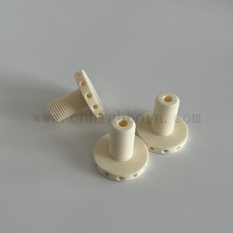 Śruby ceramiczne 99% Al2O3 Elementy złączne z tlenku glinu Odporność na zużycie nakrętek śrub