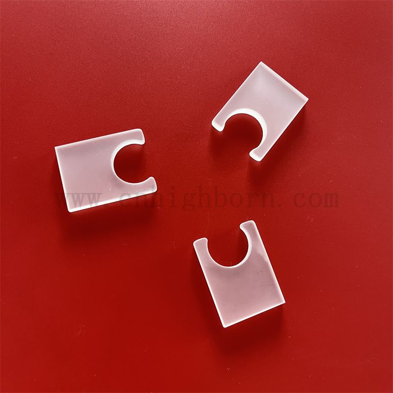 Spersonalizowana kwadratowa płyta szklana kwarcowa z otworem 