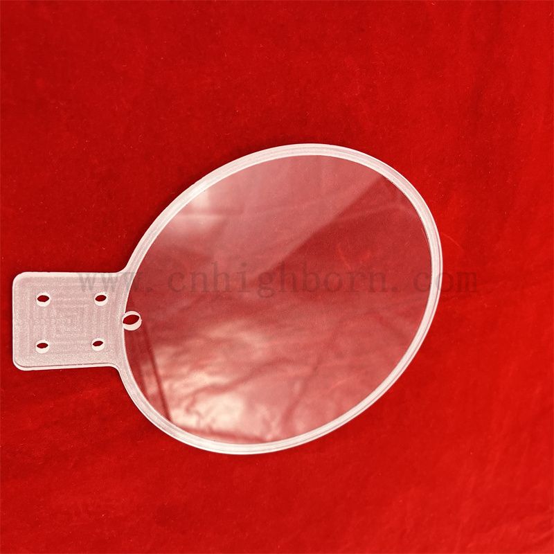 Wysoka temperatura głęboki proces przezroczysty kwarcowy szklany opłatek z otworem