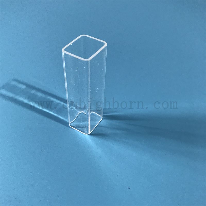 Hurtownia, odporna na wysoką temperaturę spersonalizowaną kwarcową szklaną rurkę kwadratową 