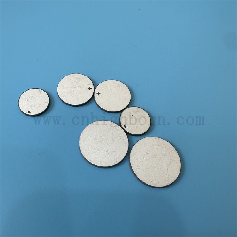 Piezoelektryczna ceramiczna ultradźwiękowa płyta piękności dwustronna dysk ceramiczny elektrodowy