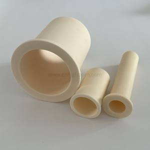 Dostosowana tuleja ceramiczna z kołnierzem przemysłowym z tlenku glinu Al2O3