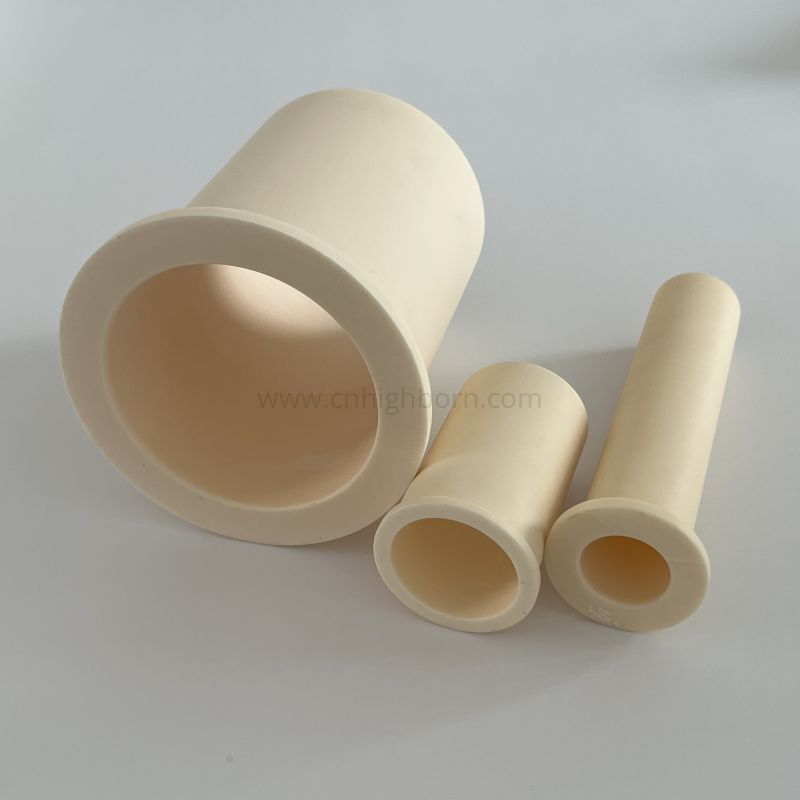 Dostosowana tuleja ceramiczna z kołnierzem przemysłowym z tlenku glinu Al2O3