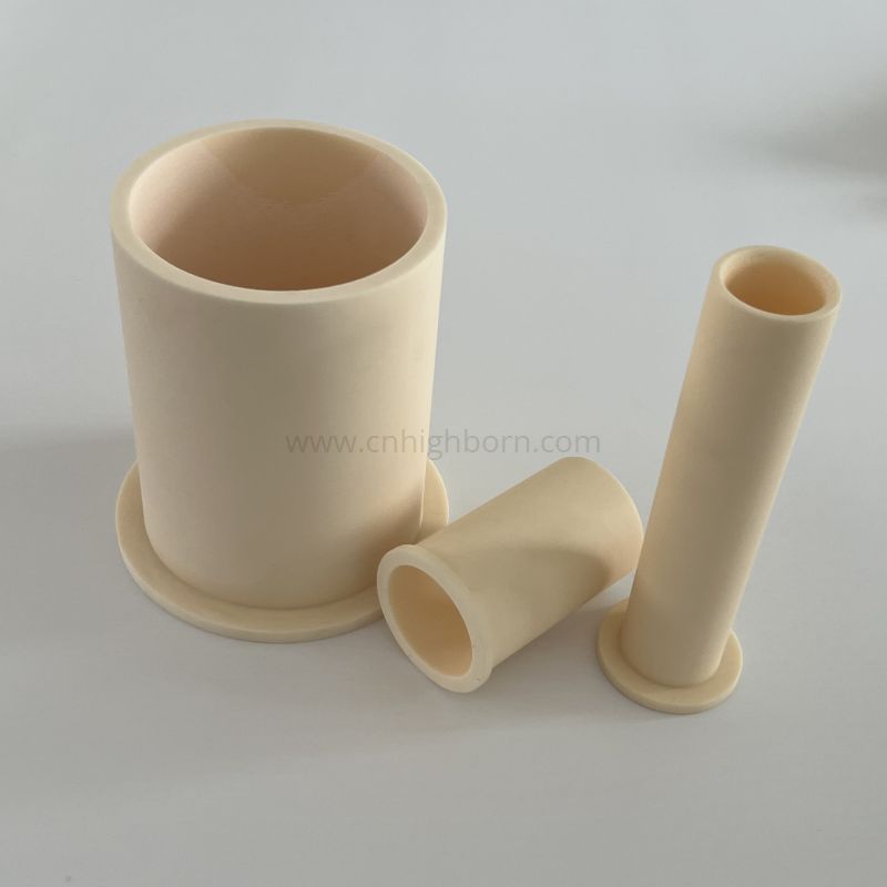 Dostosowana tuleja ceramiczna z kołnierzem przemysłowym z tlenku glinu Al2O3