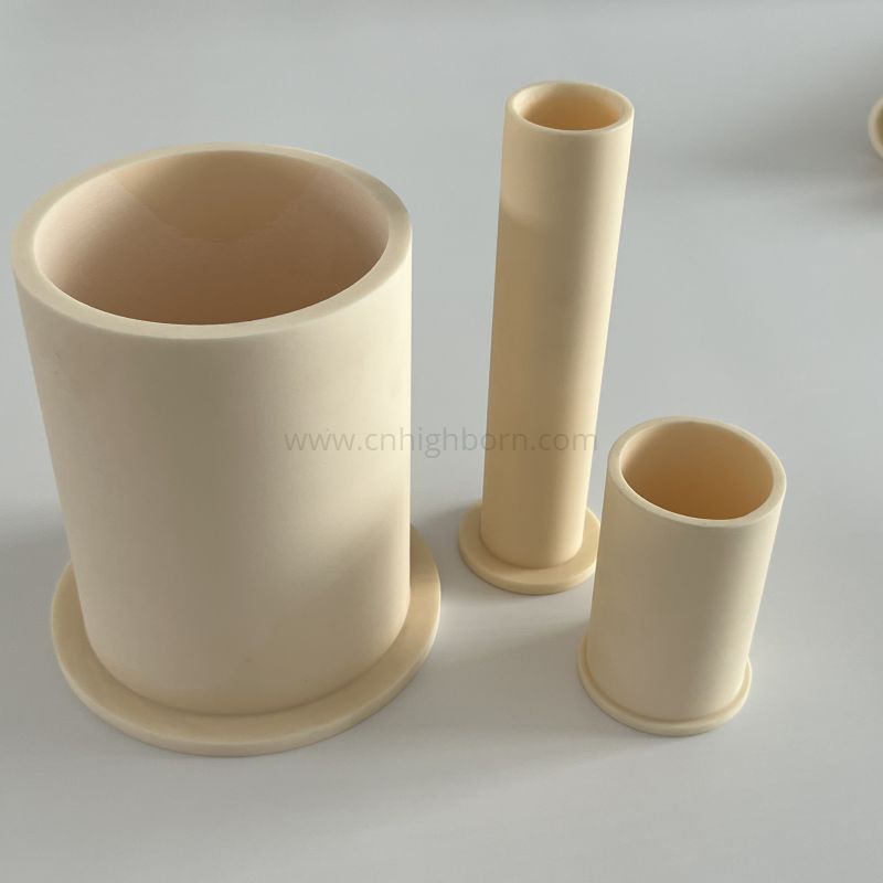 Dostosowana tuleja ceramiczna z kołnierzem przemysłowym z tlenku glinu Al2O3